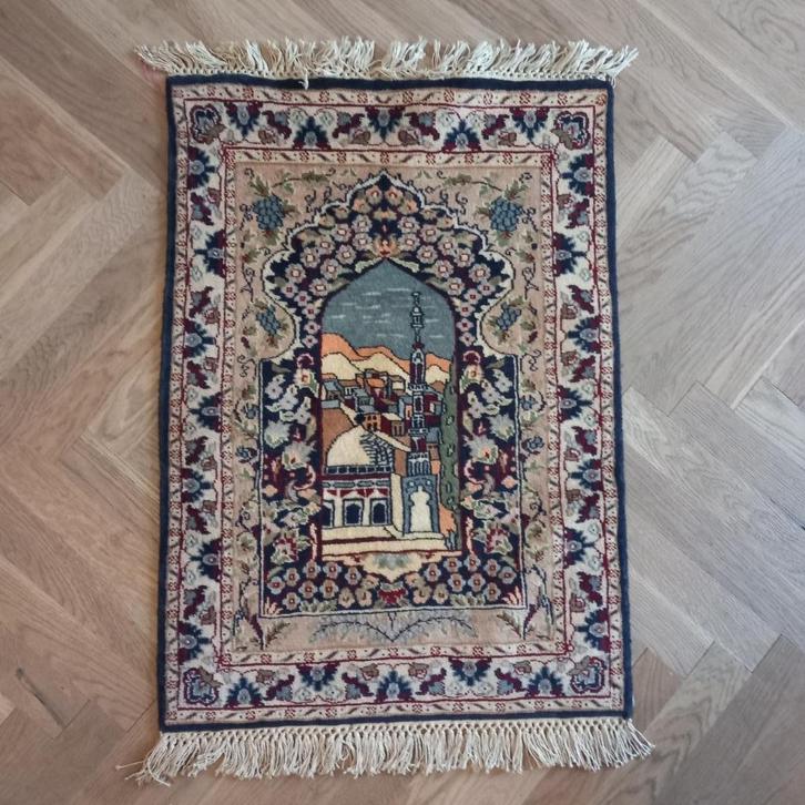 Handgeknoopt Perzisch Kasjmier Gebedskleed., Antiek en Kunst, Antiek | Kleden en Textiel, Ophalen of Verzenden