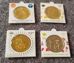 4 Penningen in Munthouder - Diverse Uitgiften, Ophalen of Verzenden, Overige materialen, Nederland