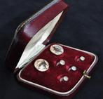 Antieke Franse Napoleon III zilver manchetknopen en knopen, Antiek en Kunst, Ophalen of Verzenden, Zilver
