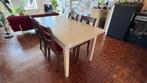 Houten tafel 160x80, Huis en Inrichting, Tafels | Eettafels, Ophalen, Gebruikt, 50 tot 100 cm, 150 tot 200 cm