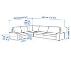 Ikea Kivik hoekbank zonder hoezen, Ophalen of Verzenden, Zo goed als nieuw, 75 tot 100 cm, Vierpersoons of meer