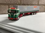 Tekno Scania 142 + huifoplegger, Ophalen of Verzenden, Nieuw, Bus of Vrachtwagen, Tekno