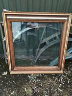 Velux dakraam 114bx118h cm met pan gootstukken ggl-4, Gebruikt, Raamkozijn, 75 tot 150 cm, Hout
