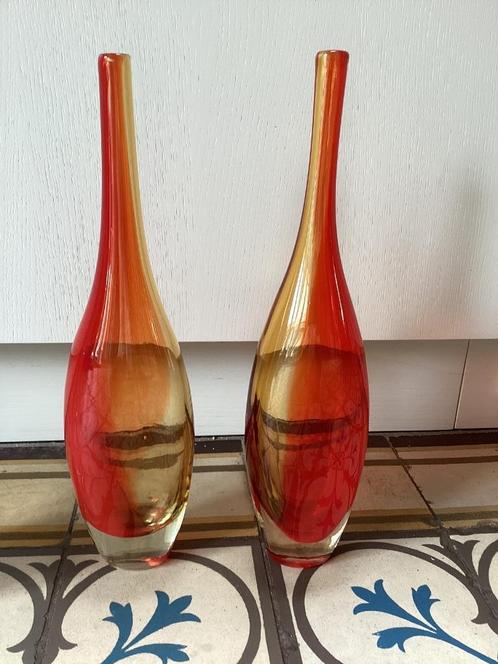 Floris Meydam flesvazen Serica beukennoot vaasjes vintage, Antiek en Kunst, Antiek | Glas en Kristal, Ophalen of Verzenden