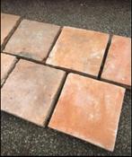 Lot antieke terracotta tegels, Antiek en Kunst, Antiek | Wandborden en Tegels, Ophalen