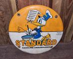 Emaille Bord Standard Gasoline Donald Duck 30cm, Ophalen of Verzenden, Gebruikt, Reclamebord