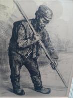 ets man op klompen die baggert met een stok, W. Dingemans, Verzenden