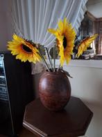 Mooie vaas met kunst zonnebloemen, Huis en Inrichting, Ophalen, Gebruikt