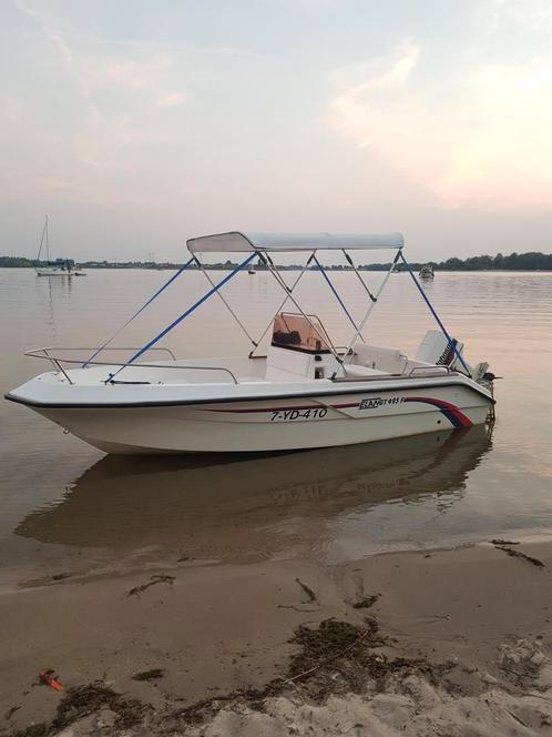 Elan 495, Watersport en Boten, Vis- en Consoleboten, Gebruikt, 50 tot 70 pk, 3 tot 6 meter, Benzine, Buitenboordmotor, Polyester
