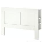 Ikea Brimnes hoofdbord 140cm, Huis en Inrichting, Slaapkamer | Bedden, Ophalen, Wit, Tweepersoons, 140 cm