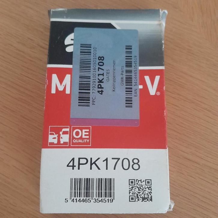 Gates 4PK1708 Multiriem, Auto-onderdelen, Motor en Toebehoren, Toyota, Nieuw, Ophalen of Verzenden