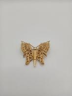 Monet vintage vlinder broche in top staat, Sieraden, Tassen en Uiterlijk, Broches, Ophalen of Verzenden, Zo goed als nieuw, Goud