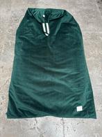 Nobodinoz groen velours zitzak met extra grijze fluffy hoes, Ophalen, Zo goed als nieuw, Grijs, Zitzak