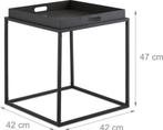 bijzettafel - met dienblad met geringe beschadiging, Minder dan 55 cm, Office@verk.store, Metaal of Aluminium, Klassiek