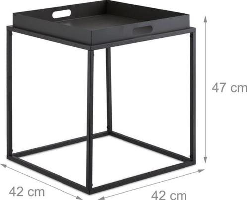 bijzettafel - met dienblad met geringe beschadiging, Huis en Inrichting, Tafels | Bijzettafels, Zo goed als nieuw, Vierkant, 45 tot 60 cm