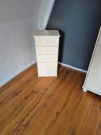 Witte ladekast met 5 laden, Huis en Inrichting, Kasten | Ladekasten, Ophalen, Minder dan 50 cm, 100 tot 150 cm, Zo goed als nieuw