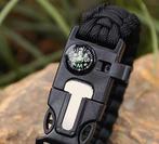 Lughi Survival Armband – Nood Fluit, Kompas & Vuurstarter, Ophalen of Verzenden, Nieuw