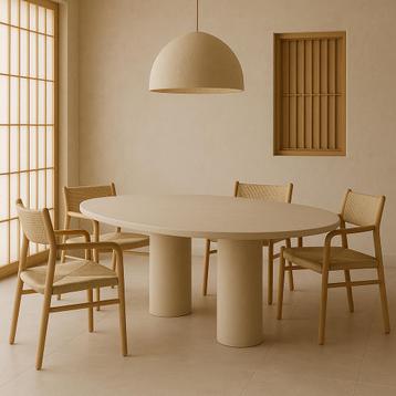 Eettafel ovale vorm beton ciré - binnekort beschikbaar  beschikbaar voor biedingen