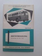 S.W. WALCHEREN MIDDELBURG DIENSTREGEL. INGAANDE 26 MEI 1963, Ophalen of Verzenden, Gebruikt, Bus of Metro, Boek of Tijdschrift