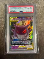 PSA 10 GENGAR MIMIKYU GX TAG TEAM 53 - TEAM UP, Hobby en Vrije tijd, Verzamelkaartspellen | Pokémon, Ophalen of Verzenden, Zo goed als nieuw