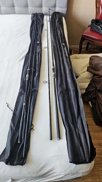 2 nieuwe jvc powerplay 2.75lbs 12ft 360lang carbon tophengel beschikbaar voor biedingen