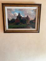 Theo van Delft Kasteel van Baarlo, Antiek en Kunst, Kunst | Schilderijen | Klassiek, Ophalen of Verzenden
