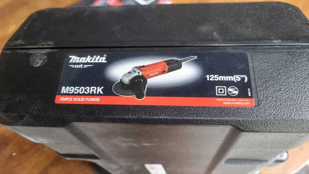 Nieuwe Makita M9503RK Slijptol, Ophalen of Verzenden, Nieuw, 700 tot 1000 watt, Haakse handslijpmachine