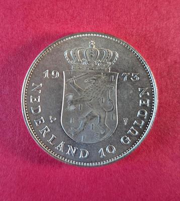 Zilveren 10 gulden muntstuk uit 1973 beschikbaar voor biedingen