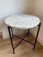 Terrazzo Bijzettafel, Minder dan 55 cm, Metaal of Aluminium, Rond, Zo goed als nieuw