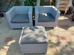 Wicker lounge stoelen met poef, Ophalen, Zo goed als nieuw, Wicker, 2 zitplaatsen