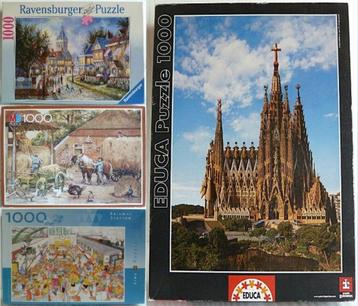 Puzzels 1000 stukjes diverse merken beschikbaar voor biedingen