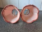 2 vintage roze schemerlampkapjes klem lampenkapjes, Huis en Inrichting, Lampen | Lampenkappen, Overige kleuren, Rond, Nieuw, Ophalen of Verzenden