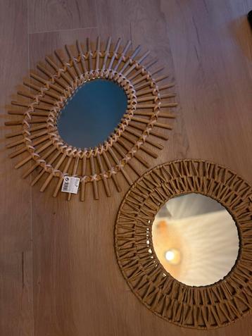 2 Rotan Japandi spiegels/fotolijst beschikbaar voor biedingen