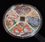 4 x 1 oz Perth Mint Quadrant Dragon 2024 zilveren munt PROOF, Verzenden, Zilver