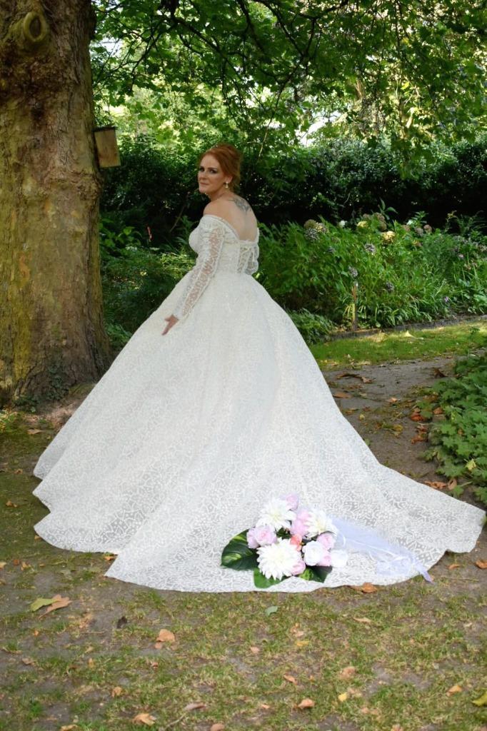 Trouwjurk, Kleding | Dames, Trouwkleding en Trouwaccessoires, Zo goed als nieuw, Trouwjurk, Wit, Ophalen