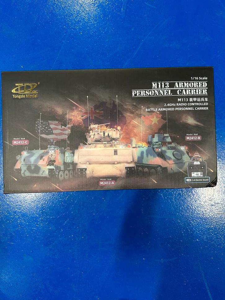 M113 Armored Personnel Carrier model Pantserwagen Nieuw!, Hobby en Vrije tijd, Modelbouw | Auto's en Voertuigen, Nieuw, Tank, 1:50 of kleiner