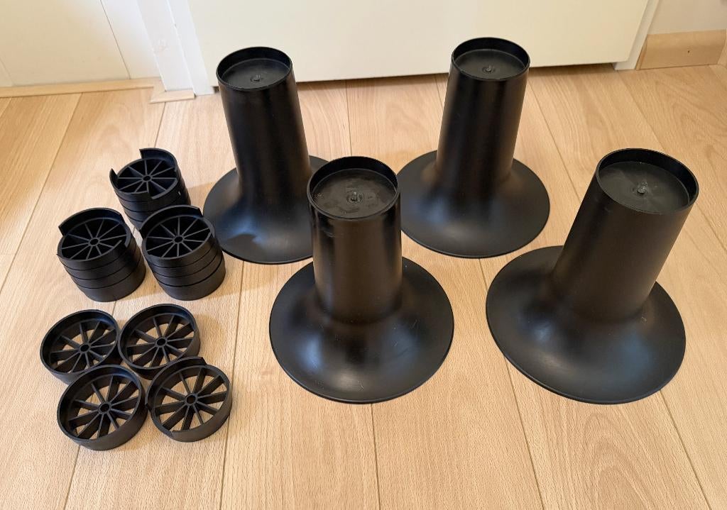 Bed- of meubel verhoger | Hoogte te varieren | Rond | Zwart, Ophalen of Verzenden, Gebruikt