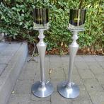 Metalen designer kandelaars, Ophalen, Gebruikt, 25 tot 50 cm, Metaal