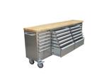 Stahlworks Werkbank Deluxe RVS 96 inch 15 drawers, Ophalen, Nieuw