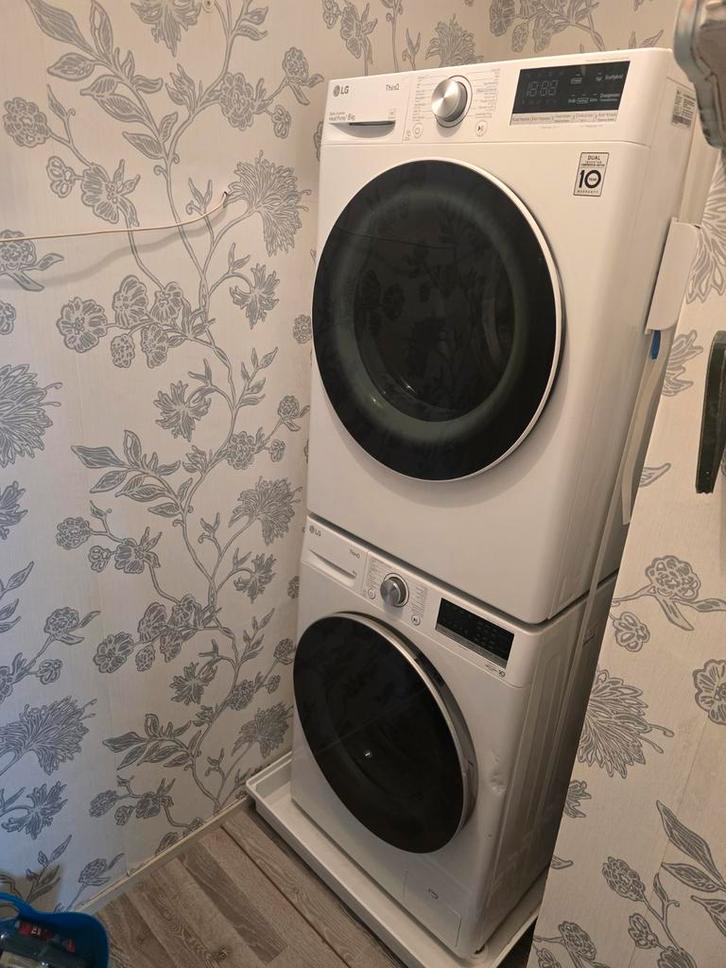 LG Thinq Wasdroger 8 kg & Wasmachine 9 kg Set, Witgoed en Apparatuur, Wasmachines, Ophalen