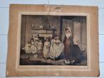 Antieke Prent - The Romps - William Redmore Bigg, Antiek en Kunst, Kunst | Etsen en Gravures, Ophalen