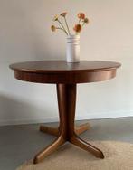 Compacte Alma design teak eettafel uitschuifbaar (90 cm), Ophalen, Gebruikt, 100 tot 150 cm, Onbekend