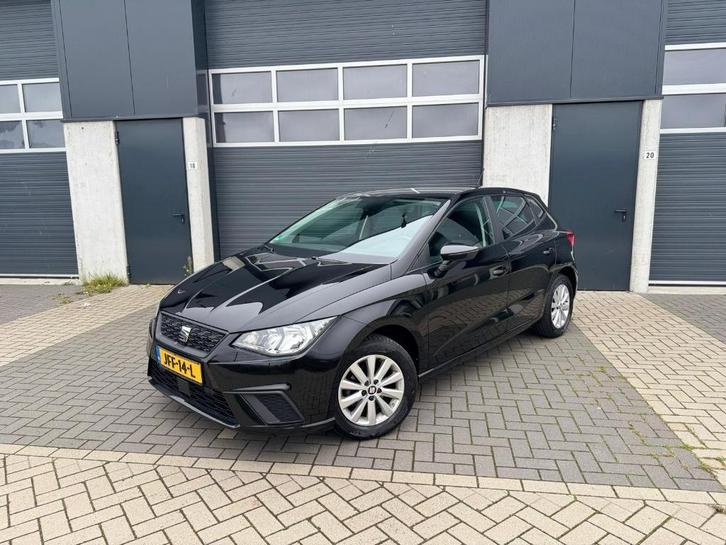 Seat Ibiza 1.0 Ecotsi 95pk 2021 Zwart, Auto's, Seat, Bedrijf, Ibiza, ABS, Achteruitrijcamera, Adaptieve lichten, Adaptive Cruise Control
