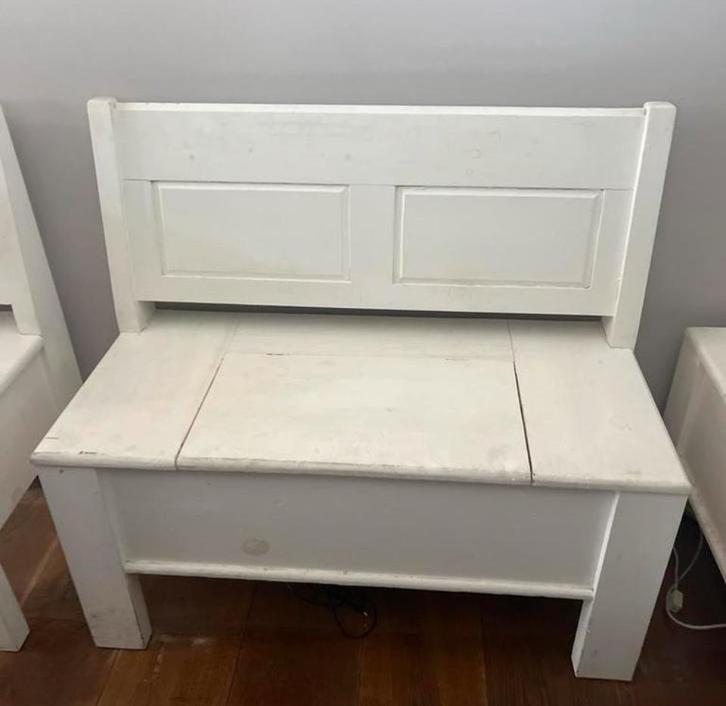 Houten Hoekbank met Opbergruimte, los of als set 280x140, Huis en Inrichting, Banken | Bankstellen, Gebruikt, Hoekbank, Overige maten