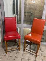2 Barkrukken, Ophalen, Met voetsteun, 60 tot 90 cm, Leer
