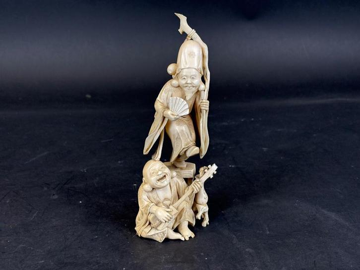 Ivoren okimono – Meiji-periode (1868–1912) Japan  Gesigneerd, Antiek en Kunst, Kunst | Beelden en Houtsnijwerken, Ophalen