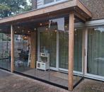 2 glazen schuifwanden, 250cm hoog, 130&320cm breed, Tuin en Terras, Overkappingen, Ophalen, Zo goed als nieuw
