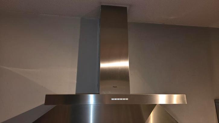 Pelgrim RVS Afzuigkap - Schouwkap 3.5 jaar jong, Witgoed en Apparatuur, Afzuigkappen, Gebruikt, Vrijstaand, Wandschouwkap, Motor