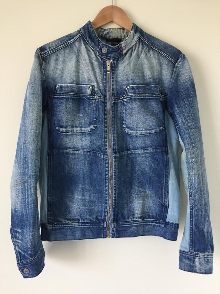 Origineel diesel spijkerjack (retro racejack), Kleding | Heren, Jassen | Zomer, Gedragen, Maat 48/50 (M), Blauw, Ophalen of Verzenden