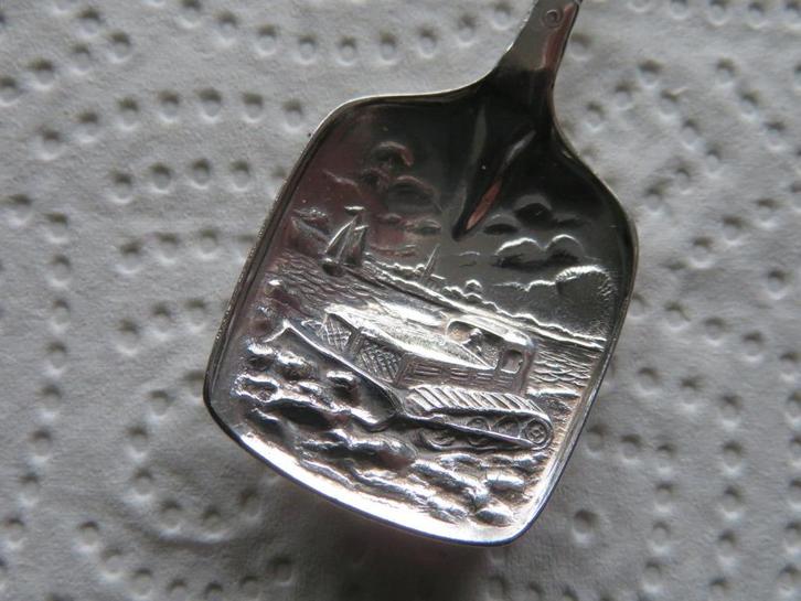 Verzilverd Spade Lepeltje Deltawerken, Verzamelen, Porselein, Kristal en Bestek, Zo goed als nieuw, Bestek, Overige materialen